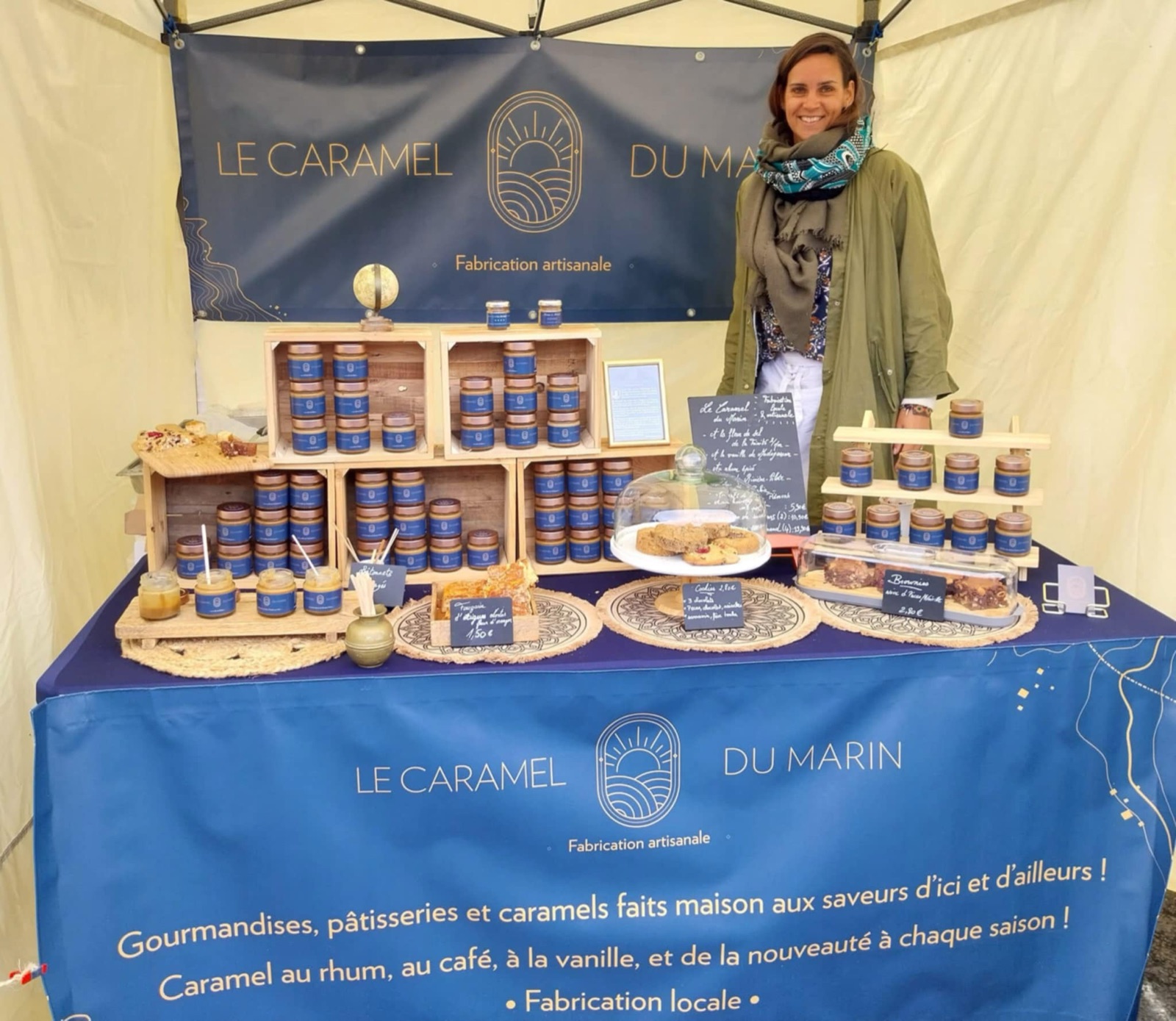 Le stand Le Caramel du Marin au marché